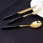 Black and Gold Cutlery Set - Image 3