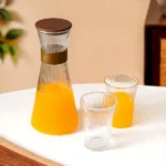 Fluted Glass Carafe Jug - Image 2