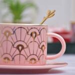 Nordic Fancy Ceramic Cup With Saucer - Image 3